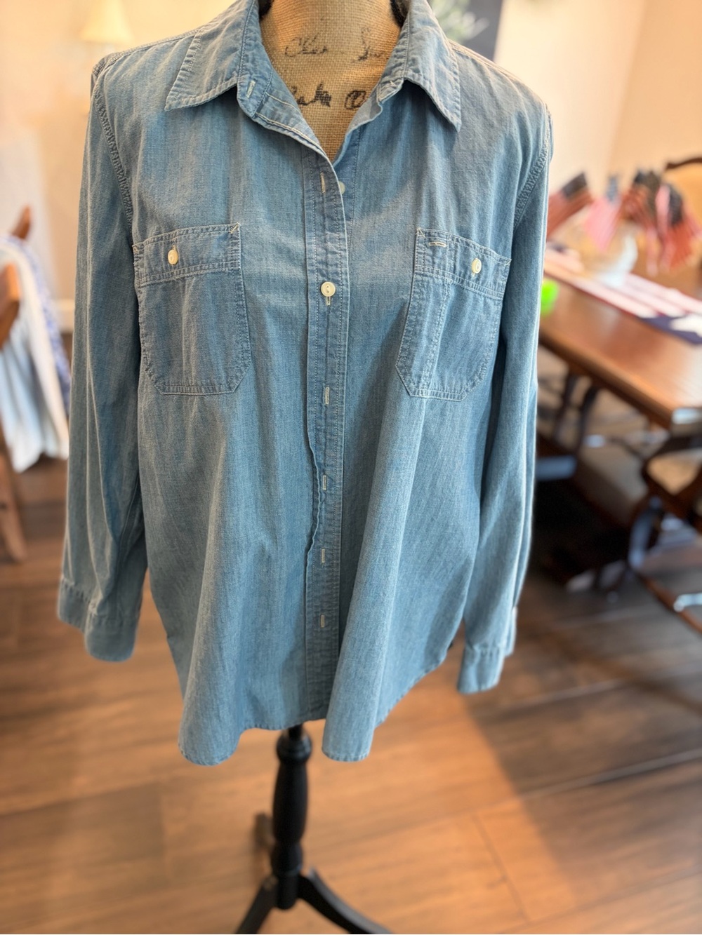 Lauren Ralph Lauren Light Blue Chambray Shirt